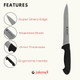 8-Inch Carving Knife Large Stainless Steel Kitchen Knife With Durable Handle Ideal For Meat And Deli