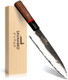 Japanese Chef Knife – 210Mm Black Forged High-Carbon Steel Kitchen Knife Handcrafted Gyuto With Ergonomic Bloodwood & Resin Handle Wooden Box For Chefs & Home Cooks