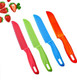 Jawbush 8.7" Plastic Kids Knives Set Nylon Knives For Kids With Multicolors And Serrated Edges For Cutting Fruits Lettuce Bread Veggies Easy To Grip Bpa Toddler Safe Kitchen Knife 4 Pack