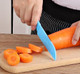 Jawbush 8.7" Plastic Kids Knives Set Nylon Knives For Kids With Multicolors And Serrated Edges For Cutting Fruits Lettuce Bread Veggies Easy To Grip Bpa Toddler Safe Kitchen Knife 4 Pack