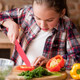 Jawbush 8.7" Plastic Kids Knives Set Nylon Knives For Kids With Multicolors And Serrated Edges For Cutting Fruits Lettuce Bread Veggies Easy To Grip Bpa Toddler Safe Kitchen Knife 4 Pack