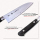 Kagayaki Carbonext Japanese Chef’S Knife Kc-3Es Professional Santoku Knife High Carbon Tool Steel Pro Kitchen Knife With Ergonomic Pakka Wood Handle 7 Inch