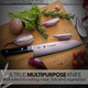 Kagayaki Carbonext Japanese Chef’S Knife Kc-3Es Professional Santoku Knife High Carbon Tool Steel Pro Kitchen Knife With Ergonomic Pakka Wood Handle 7 Inch