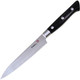 Hattori Japanese Chef’S Knife Fh-3L Professional Petty Knife Vg-10 Cobalt Steel Pro Kitchen Knife With Ergonomic Black Linen Micarta Handle 5.9 Inch