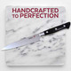 Hattori Japanese Chef’S Knife Fh-3L Professional Petty Knife Vg-10 Cobalt Steel Pro Kitchen Knife With Ergonomic Black Linen Micarta Handle 5.9 Inch
