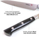 Hattori Japanese Chef’S Knife Fh-3L Professional Petty Knife Vg-10 Cobalt Steel Pro Kitchen Knife With Ergonomic Black Linen Micarta Handle 5.9 Inch
