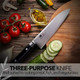 Kagayaki Japanese Chef’S Knife Kg-3Es Professional Santoku Knife Vg-1 High Carbon Japanese Stainless Steel Pro Kitchen Knife With Ergonomic Pakka Wood Handle 7 Inch