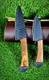 Hand Forged Chef Knife Set With Leather Roll Kit - Slicing And Peeling Butcher Knife Christmas - 5Pcscs171