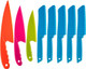 Jovitec 8 Pcs Kid Cooking Kitchen Knife Set Plastic Serrated Edges Children'S Safe Chef Nylon Knives For Cutting Fruit Bread Cake Salad Lettuce Kids Cooking Supply(Blue Square Knife)