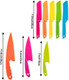 Jovitec 8 Pcs Kid Cooking Kitchen Knife Set Plastic Serrated Edges Children'S Safe Chef Nylon Knives For Cutting Fruit Bread Cake Salad Lettuce Kids Cooking Supply(Blue Square Knife)