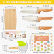 Kids Safe Knife Set For Real Cooking 11-Piece Bpa- Kids Cutting Board And Knife Set，Firm Grip Serrated Children Kitchen Chef Knife Set Starter Knife