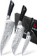 Damascus Knife Set - 3Pcs - High-Carbon 10Cr15Comov Alloy Steel - Professional Chef Knife - G10 Handle - Razor Sharp Kitchen Knives - Magnetic Sheath - Box