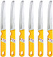 Kiwi Set 512 6 Piece Fruit Knivessilver And Yellow