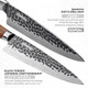 Konoll Chef Knife Japanese Aus-8 Steel Forged Handmade 8 Inch Professional Kitchen Knife Meat Cleaver Hc Stainless Steel With Full Tang Wood Handle