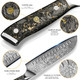 Kuwata Kitchen Knives Set Professional Damascus Black Gold Series Chef Knife Set 3Pcs Vg10 Damascus Steel Knife With G10 Ergonomic Handle Knife Set Elegant Box For Home Restaurant