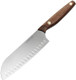 Lamson 7" Vintage Santoku Knife With Kullenschliff (Hollow) Edge With Walnut Handle