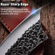 lander Hand Forged Meat Cleaver Knife For Meat Cutting 3Pcs Butcher Knife Set For Meat Cutting Sharp Chef Knife Set Dishwasher Safe With Roll Bag