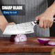 lander Chef'S Knife 7.72 Inch High Carbon Meat Cleaver Professional Japanese Stainless Steel Knife For Meat And Vegetables - Ergonomic Handle For Home And Kitchen