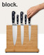 Larhn Magnetic Knife Block - Powerful Double-Sided Wooden Magnetic Knife Holder For Up To 9″ Knives - Supplied As Empty Knife Block Without Knives
