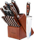 Leking 15-Piece Block Knife Set With Wooden Block Premium High Carbon Stainless Steel Chef Knife Set With Pakka Wooden Handle Kitchen Knife Sets With Sharpener Knives Set Scissor 6 Steak Knives