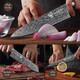 Damascus Kitchen Knife Set 3 Pieces Chef Knife/Santoku/Steak Handmade Damascus Stainless Steel Kitchen Knife Ergonomic Pakka Wood Handle Damascus Kitchen Knife Set 3 Pieces Chef Knife/Santoku/Steak Handmade Damascus Stainless Steel Kitchen Knife Ergonomic Pakka Wood Handle