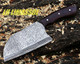 Damascus Steel d Serbian Chef Knife Meat Cleaver Knife For Meat Cutting Forged Butcher Knife With Sheath Kitchen Knives Full Tang Chopping Knife For Home Outdoor Cooking Camping (Leader)
