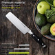 Linoroso Nakiri Knife 7 Inch Japanese Chef Knife Asian Vegetable Cleaver Kitchen Knife German High Carbon Stainless Steel Usuba Knife With Full Tang Ergonomic Handle For Home Kitchen And Restaurant