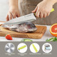6Pcs Kitchen Knife Set With Covers Little Cook Stainless Steel Sharp Knives With Ergonomic Non-Slip Handle Cute And Colorful Knife Set For Cooking And Cutting