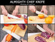8 Inch Chef Knife - High Carbon Stainless Steel Sharp Kitchen Knife With Ergonomic Handle For Family & Restaurant Packed With Box