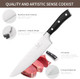 Chef Knife 8 Inch High Carbon Stainless Steel Sharp Kitchen Knife For Slicing Professional Hand Forged Cooking Knife With Full Tang Ergonomic Abs Handle Box For Family & Restaurant