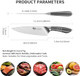 Mad Shark Chef Knife Razor Sharp Kitchen Knife Well Balanced Cooking Knife With Box 8 Inch Grey