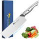 Mad Shark 7 Inch Nakiri Knife Ultra Sharp German Stainless Steel Vegetable Knife Ergonomic Handle Multipurpose Kitchen Knife For Chopping Slicing And Dicing