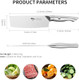 Mad Shark 7 Inch Nakiri Knife Ultra Sharp German Stainless Steel Vegetable Knife Ergonomic Handle Multipurpose Kitchen Knife For Chopping Slicing And Dicing