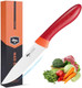 Mad Shark Paring Knife 5 Inch Ultra Sharp Fruit Knife Small Kitchen Knife German Stainless Steel Ergonomic Handle Design For Precise Cutting Peeling Slicing (Red)