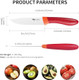Mad Shark Paring Knife 5 Inch Ultra Sharp Fruit Knife Small Kitchen Knife German Stainless Steel Ergonomic Handle Design For Precise Cutting Peeling Slicing (Red)