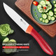 Mad Shark Paring Knife 5 Inch Ultra Sharp Fruit Knife Small Kitchen Knife German Stainless Steel Ergonomic Handle Design For Precise Cutting Peeling Slicing (Red)