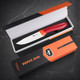 Mad Shark Paring Knife 5 Inch Ultra Sharp Fruit Knife Small Kitchen Knife German Stainless Steel Ergonomic Handle Design For Precise Cutting Peeling Slicing (Red)