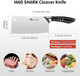 Mad Shark 7.5 Inch Meat Cleaver Knife Professional Bone Chopping Butcher With Heavy Duty Blade German Military Grade Composite Steel Chinese Chef'S Bone Cutting Knife For Home Kitchen & Restaurant Mad Shark 7.5 Inch Meat Cleaver Knife Professional Bone Chopping Butcher With Heavy Duty Blade German Military Grade Composite Steel Chinese Chef'S Bone Cutting Knife For Home Kitchen & Restaurant