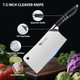 Mad Shark 7.5 Inch Meat Cleaver Knife Professional Bone Chopping Butcher With Heavy Duty Blade German Military Grade Composite Steel Chinese Chef'S Bone Cutting Knife For Home Kitchen & Restaurant Mad Shark 7.5 Inch Meat Cleaver Knife Professional Bone Chopping Butcher With Heavy Duty Blade German Military Grade Composite Steel Chinese Chef'S Bone Cutting Knife For Home Kitchen & Restaurant
