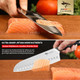 Mad Shark Kitchen Knife Professional 8-Inch Santoku Knife Made Of German High Carbon Stainless Steel Non-Stick Ultra Sharp Kitchen Knife With Ergonomic Handle Box