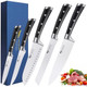 Mad Shark Knife Set Professional 5 Piece Kitchen Chef Knife Set German High Carbon Stainless Steel Ultra Sharp Knives Sets Ergonomic Handle Home Cooking Perfect Cutlery Set
