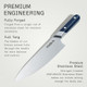 Made In Cookware - 8" Chef Knife - Crafted In France - Full Tang With Olive Wood Handle