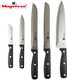Magefesa Blade 5-Piece Kitchen Knives Set Includes Peeler Utility Fillet Bread & Chef Knife Made Of Stainless Steel Ergonomic Handles Wooden Storage Block Included