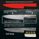Mattstone Hill 7" Hollow Edge Asian Chef'S Knife - German Steel 304 Stainless Steel Handle