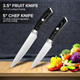 Kitchen Knife Set5’’Chef Knife 3.5”Fruit Knifehigh Carbon Stainless Steel Knives Setpar Knife Kitchen Utility Knives For Vegetable And Fruit Cutting