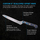 Messermeister Custom Offset Scalloped Knife / 8” Black