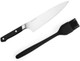 Misen 8In Chef Knife And Basting Brush Set - Versatile Easy Clean Sharp - Black