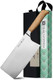 Mitsuharu 7 Inch Meat Cleaver Knife Shoman Series Chinese Classic Knife German High Carbon Stainless Steel Kitchen Knives With Olive Wood Handle Professional Butcher Chef Chopper With Case