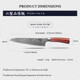 Mitsumoto Sakari 7.5 Inch Japanese Damascus Chef Knife 67-Layer Hand Forged Vg-10 Damascus Santoku Knives Professional Japanese Kitchen Meat Sushi Knife (Kotan Wood Handle)