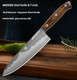 Chef Knife 6.7 Inch And Damascus Paring Knife 3.5 Inch Wood Handle Ultra Sharpultra Sharp -15° Edge Kitchen Knife - Blue Box - Hrc60-62